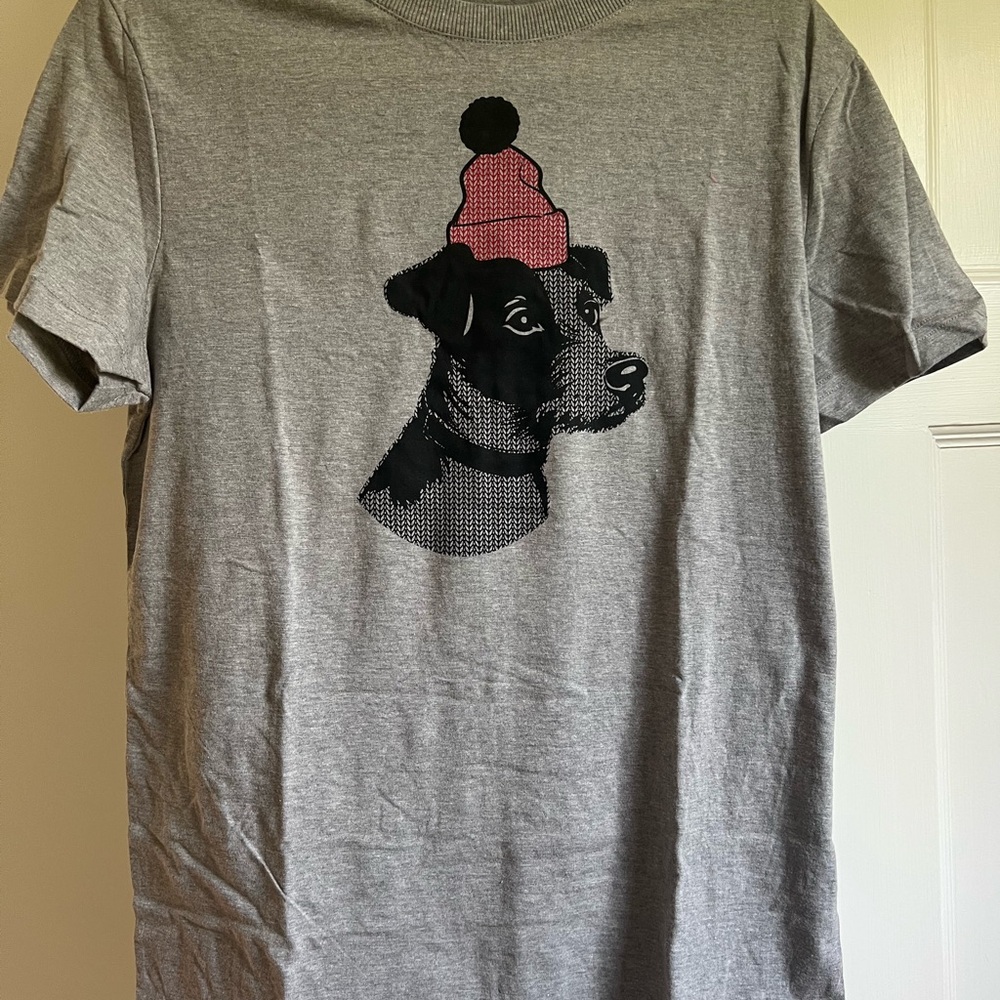 Goodfellow & Co Gray and Red Short Sleeve Tee